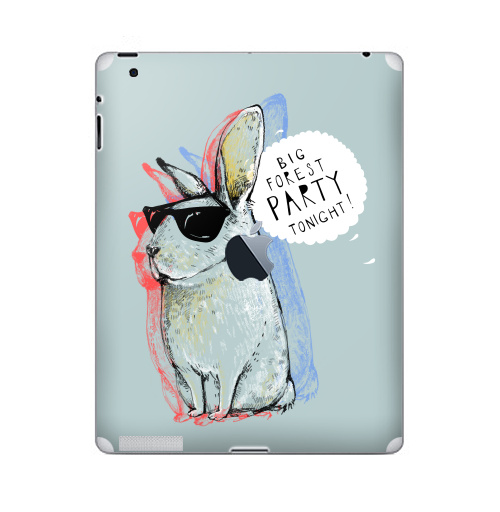 Наклейка на Планшет Apple iPad 4 Retina c яблоком Кроль,  купить в Москве – интернет-магазин Allskins, милые животные, надписи на английском, прикольные_надписи, заяц, животные, надписи, позитив, персонажи, 8 марта, девичник, 300 Лучших работ