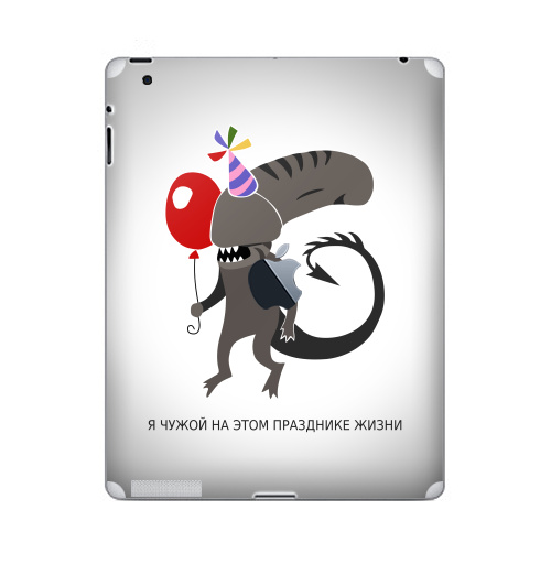 Наклейка на Планшет Apple iPad 4 Retina c яблоком Чужой на празднике жизни,  купить в Москве – интернет-магазин Allskins, монстры, персонажи, чужой