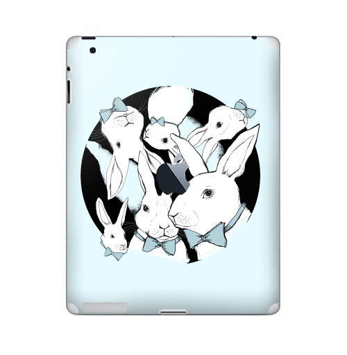 Наклейка на Планшет Apple iPad 4 Retina c яблоком Boys Bunny,  купить в Москве – интернет-магазин Allskins, заяц, бабочки, зима