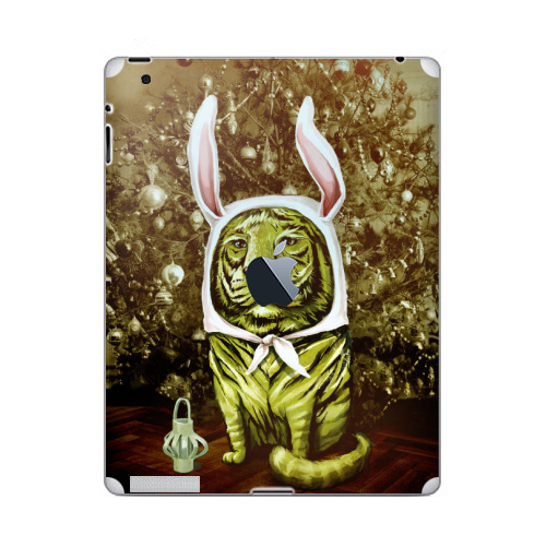 Наклейка на Планшет Apple iPad 4 Retina c яблоком Заинька,  купить в Москве – интернет-магазин Allskins, утренник, новый год, заяц, тигры, крутые животные