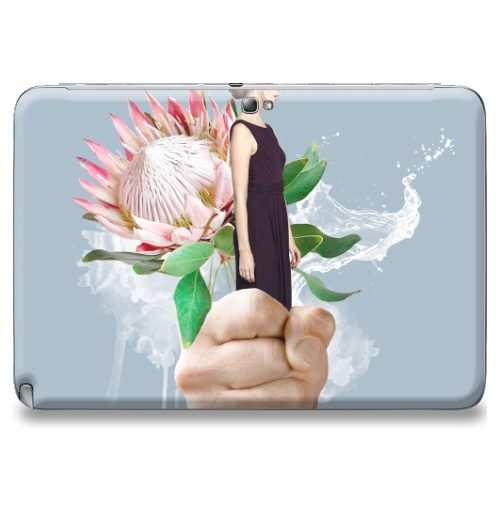 Наклейка на Планшет Samsung Galaxy Note 10.1 (N8000) Пастельный букет,  купить в Москве – интернет-магазин Allskins, букет, цветы, девушка, мороженое, акварель, белый, вода, нежно, пастельный, психоделичный