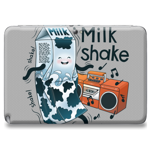 Наклейка на Планшет Samsung Galaxy Note 10.1 (N8000) MilkShake!,  купить в Москве – интернет-магазин Allskins, музыка, еда, ноты, танцы, коктейль, молочный