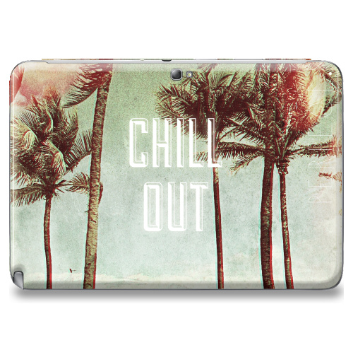 Наклейка на Планшет Samsung Galaxy Note 10.1 (N8000) Chil! Out,  купить в Москве – интернет-магазин Allskins, винтаж, лето, природа, пальмы, текстура, чилл
