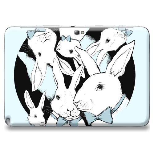 Наклейка на Планшет Samsung Galaxy Note 10.1 (N8000) Boys Bunny,  купить в Москве – интернет-магазин Allskins, заяц, бабочки, зима