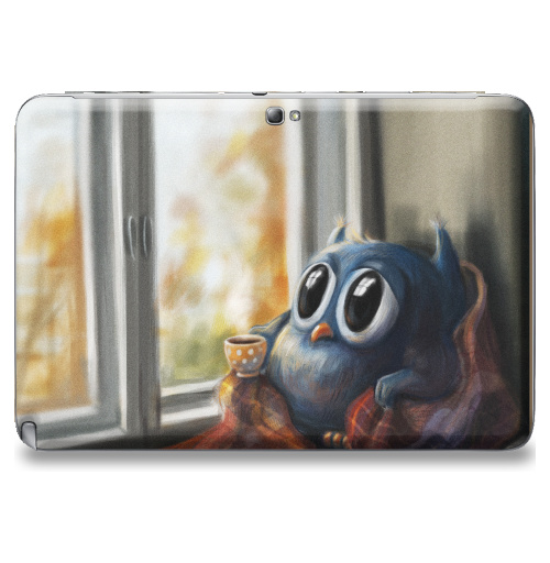 Наклейка на Планшет Samsung Galaxy Note 10.1 (N8000) Vanilla Owl,  купить в Москве – интернет-магазин Allskins, ваниль, хипстер, сова, птицы, осень, графика, любовь, тренд, 300 Лучших работ