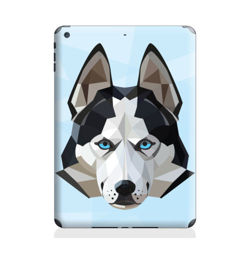 Наклейка на Планшет Apple iPad Air Хаски лед,  купить в Москве – интернет-магазин Allskins, 300 Лучших работ, хаски, полигоны, собаки, животные, графика