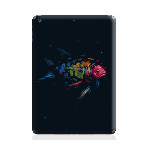 Наклейка на Планшет Apple iPad Air Мистическая Рыба,  купить в Москве – интернет-магазин Allskins, подводный, рыба, сюрреализм, морская, радуга, чешуя
