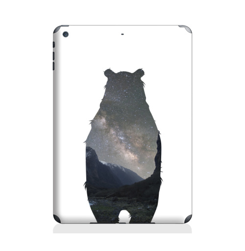 Наклейка на Планшет Apple iPad Air Космический медведь,  купить в Москве – интернет-магазин Allskins, крутые животные, нежно, космос, мило, медведь, детские, пейзаж, настроение, милые животные