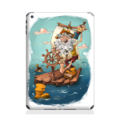 Наклейка на Планшет Apple iPad Air Главное - плыть вперед!,  купить в Москве – интернет-магазин Allskins, пират, морская, плот, оптимизм, персонажи, борода