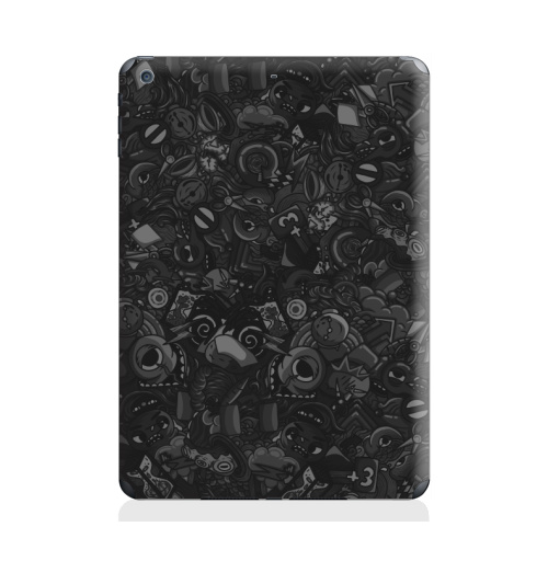 Наклейка на Планшет Apple iPad Air Темный дудл,  купить в Москве – интернет-магазин Allskins, темный, дудлы, черный, персонажи, монстры