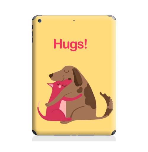 Наклейка на Планшет Apple iPad Air Собаки-Обнимаки,  купить в Москве – интернет-магазин Allskins, любовь, собаки, обнимашки, обьятья