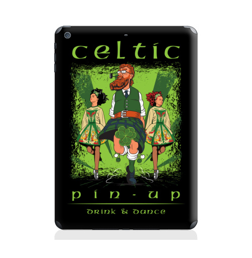 Наклейка на Планшет Apple iPad Air Кельтский пинап,  купить в Москве – интернет-магазин Allskins, сарказм, персонажи, девушка, алкоголь, пикник, танцы, Ирландия, кельт