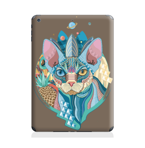 Наклейка на Планшет Apple iPad Air Немного Мехикано Космо котЭ,  купить в Москве – интернет-магазин Allskins, милые животные, космос, оригинально, животные, графика, кошка, Сфинкс