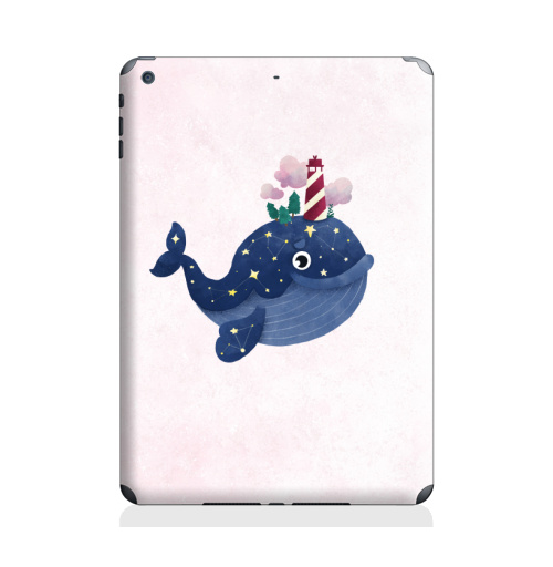 Наклейка на Планшет Apple iPad Air Кит хранитель маяка,  купить в Москве – интернет-магазин Allskins, милые животные, небо, нежно, космос, звезда, морская, маяк, киты