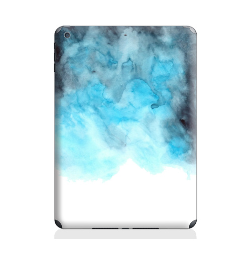 Наклейка на Планшет Apple iPad Air Акварельная синяя дымка,  купить в Москве – интернет-магазин Allskins, абстракция, белый, синий, размытие, дымок, акварель