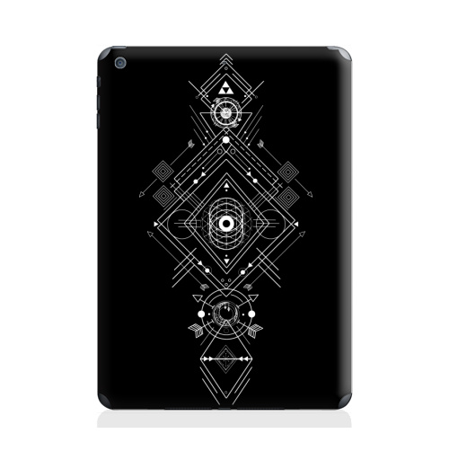 Наклейка на Планшет Apple iPad Air Мистическая геометрия,  купить в Москве – интернет-магазин Allskins, монохром, мистический, геометрический, геометрия, фигуры