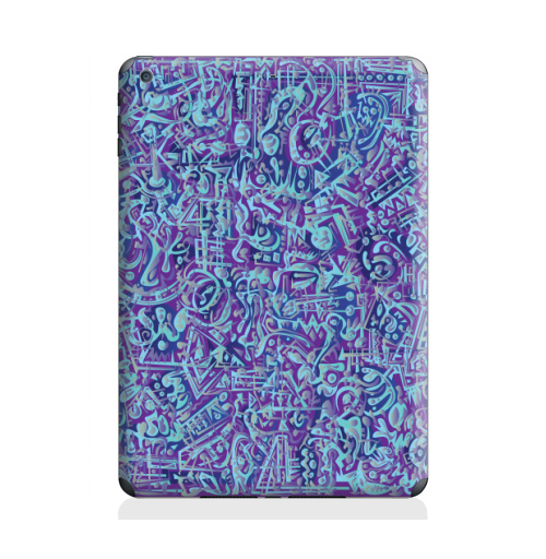 Наклейка на Планшет Apple iPad Air В мирских вещах,  купить в Москве – интернет-магазин Allskins, абстракция, абстрация, текстура, голубой, фиолетовый