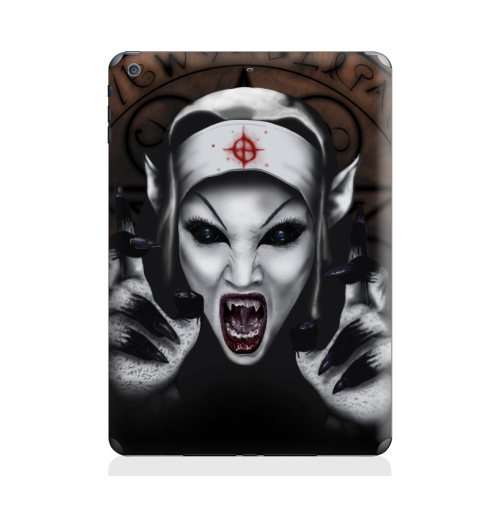 Наклейка на Планшет Apple iPad Air Пора обняться,  купить в Москве – интернет-магазин Allskins, мистика, для влюбленных, вампиры, дьявол, хоррор, хэллоуин, магия, укус, вурдалак, девушка