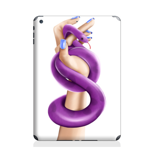 Наклейка на Планшет Apple iPad Air Змея фуксия в женской власти,  купить в Москве – интернет-магазин Allskins, девушка, руки, фиолетовый, фуксия, нежно, хэллоуин, змея