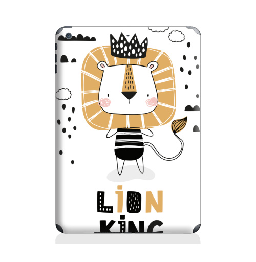 Наклейка на Планшет Apple iPad Air Король Лев - Принтериум,  купить в Москве – интернет-магазин Allskins, лев, король, мультфильмы, детские, мило, корона, джунглей, safari, lion