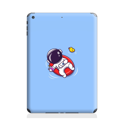 Наклейка на Планшет Apple iPad Air Космонавт на отдыхе,  купить в Москве – интернет-магазин Allskins, классика, космос, космонавтика, бассейн, отдых, релакс