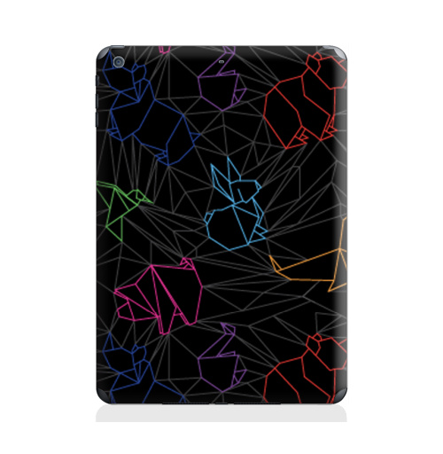 Наклейка на Планшет Apple iPad Air Origami Знаки Зодиака,  купить в Москве – интернет-магазин Allskins, зодиак, знаки зодиака, лебедь, фигурки, паттерн, оригами, медведь, графика, животные, заяц, 300 Лучших работ