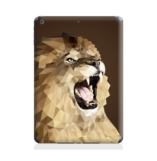 Наклейка на Планшет Apple iPad Air Лев с треугольником,  купить в Москве – интернет-магазин Allskins, милые животные, 300 Лучших работ, оригами, геометрия, лев, треугольник, монстры, коричневый