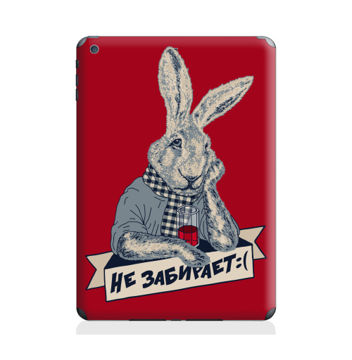 Наклейка на Планшет Apple iPad Air Не забирает :(,  купить в Москве – интернет-магазин Allskins, настроение, животные, заяц, надписи