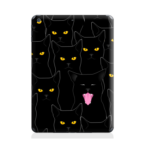 Наклейка на Планшет Apple iPad Air Котики detected,  купить в Москве – интернет-магазин Allskins, кошка, глаз, графика, улыбка, животные, 300 Лучших работ