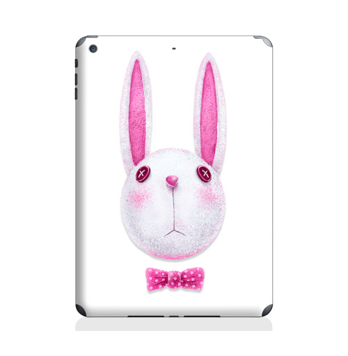 Наклейка на Планшет Apple iPad Air Зая с бабочкой,  купить в Москве – интернет-магазин Allskins, гики, заяц, бабочки, розовый, хипстер, пуговицы