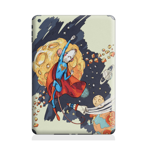 Наклейка на Планшет Apple iPad Air СуперМышь,  купить в Москве – интернет-магазин Allskins, летучая мышь, супермен, комиксы, космос, животные, мышь