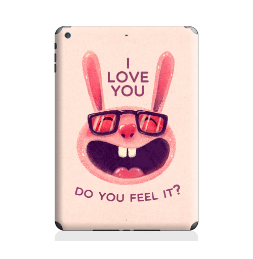 Наклейка на Планшет Apple iPad Air Влюбленный зая,  купить в Москве – интернет-магазин Allskins, заяц, животные, любовь, улыбка, сердце, хипстер, для влюбленных