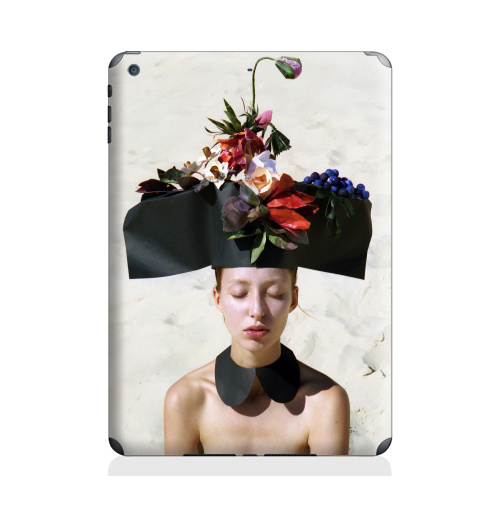 Наклейка на Планшет Apple iPad Air Цветочница,  купить в Москве – интернет-магазин Allskins, фотография, отдых, девушка, красота, цветы, сюрреализм