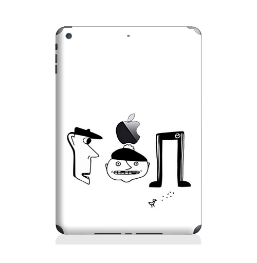 Наклейка на Планшет Apple iPad Air с яблоком Гоп,  купить в Москве – интернет-магазин Allskins, черно-белое, типографика, хулиган, персонажи, черное и белое, надписи