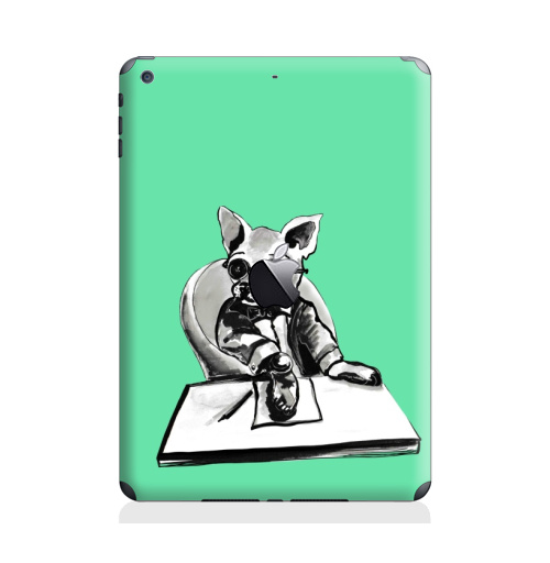 Наклейка на Планшет Apple iPad Air с яблоком Маленький босс,  купить в Москве – интернет-магазин Allskins, cool, dog, персонажи, черно-белое, собаки, шеф, директор