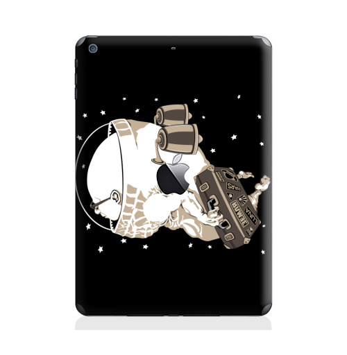 Наклейка на Планшет Apple iPad Air с яблоком Космический туризм,  купить в Москве – интернет-магазин Allskins, космос, космонавтика, космонавтики, астронавт, галактика, звезда, чемодан, туризм