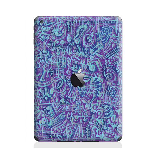 Наклейка на Планшет Apple iPad Air с яблоком В мирских вещах,  купить в Москве – интернет-магазин Allskins, абстракция, абстрация, текстура, голубой, фиолетовый