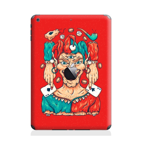 Наклейка на Планшет Apple iPad Air с яблоком Безумный Джокер,  купить в Москве – интернет-магазин Allskins, психоделика, джокер, безумие, дикий, персонажи, покер, карты, сочный, человек