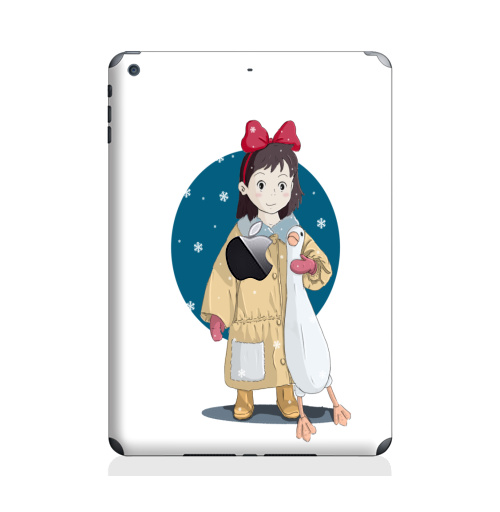 Наклейка на Планшет Apple iPad Air с яблоком Ребенок и гусь,  купить в Москве – интернет-магазин Allskins, детские, бант, снег, ребенок, игрушки, мило, мультфильмы, читатель
