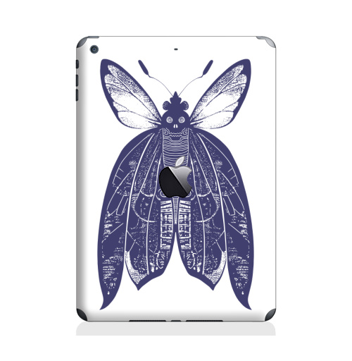 Наклейка на Планшет Apple iPad Air с яблоком Мотыль,  купить в Москве – интернет-магазин Allskins, бабочки, череп
