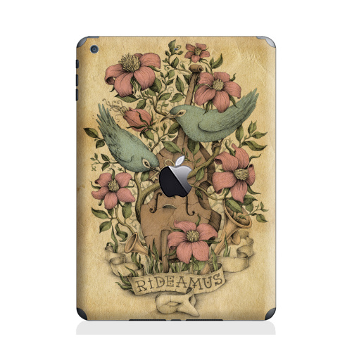 Наклейка на Планшет Apple iPad Air с яблоком Rideamus,  купить в Москве – интернет-магазин Allskins, милые животные, 300 Лучших работ, цветы, птицы, текстура, контрабас, женские