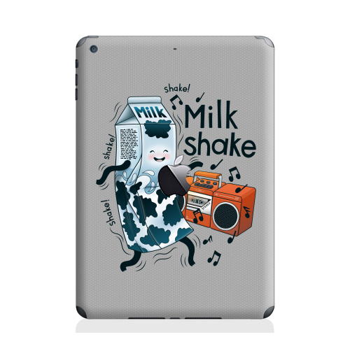 Наклейка на Планшет Apple iPad Air с яблоком MilkShake!,  купить в Москве – интернет-магазин Allskins, музыка, еда, ноты, танцы, коктейль, молочный