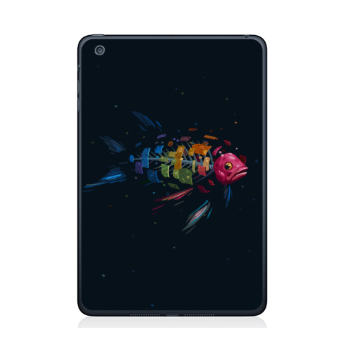 Наклейка на Планшет Apple iPad Mini 1/2/3 Мистическая Рыба,  купить в Москве – интернет-магазин Allskins, подводный, рыба, сюрреализм, морская, радуга, чешуя