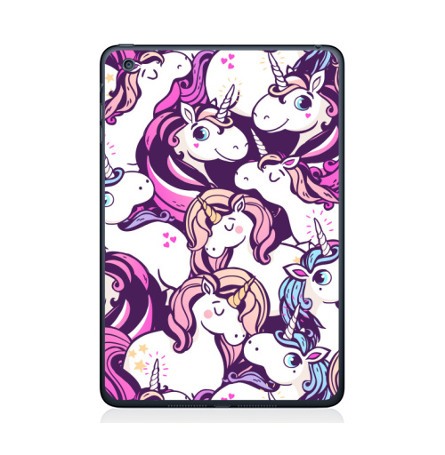 Наклейка на Планшет Apple iPad Mini 1/2/3 Единорогов много не бывает,  купить в Москве – интернет-магазин Allskins, мило, голубой, фиолетовый, розовый, лошадь, сказки, магия, единорог