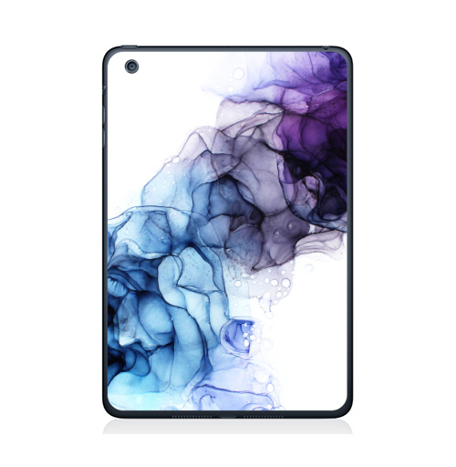 Наклейка на Планшет Apple iPad Mini 1/2/3 Фиолет,  купить в Москве – интернет-магазин Allskins, фиолет, дым, фиолетово, фиолетовый, гоолубой, разводы, абстракция, модно