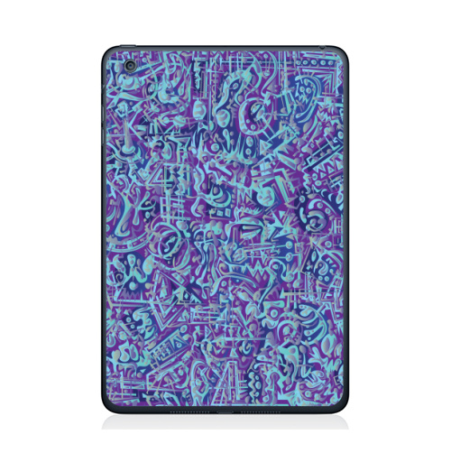 Наклейка на Планшет Apple iPad Mini 1/2/3 В мирских вещах,  купить в Москве – интернет-магазин Allskins, абстракция, абстрация, текстура, голубой, фиолетовый