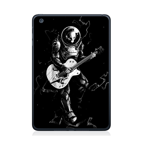 Наклейка на Планшет Apple iPad Mini 1/2/3 Космический бард,  купить в Москве – интернет-магазин Allskins, скелет, космос, гитара, темнота, шлем