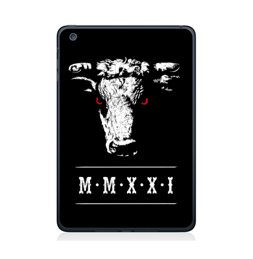 Наклейка на Планшет Apple iPad Mini 1/2/3 Буллз Йеар,  купить в Москве – интернет-магазин Allskins, новый год, новогодний принт, год быка, бык