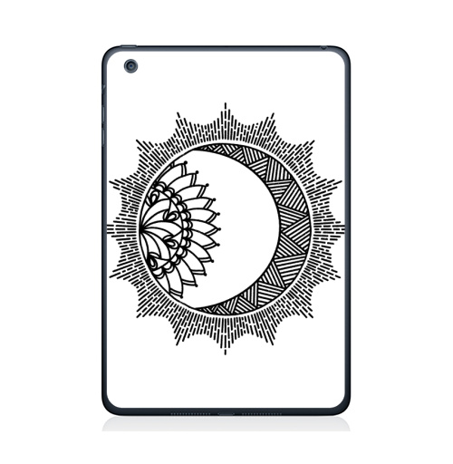 Наклейка на Планшет Apple iPad Mini 1/2/3 Солнце  дзен,  купить в Москве – интернет-магазин Allskins, классика, солнце, месяц, луна, космос, небо, лучи