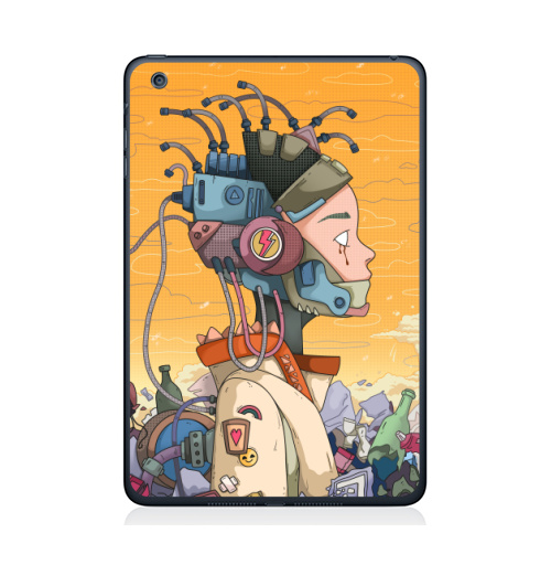 Наклейка на Планшет Apple iPad Mini 1/2/3 Киберпанковый взрыв,  купить в Москве – интернет-магазин Allskins, цинизм, робот, девушка, природа, киберпанк, свалка, чувства, провод, металл, мусор, слезы, небо, манга